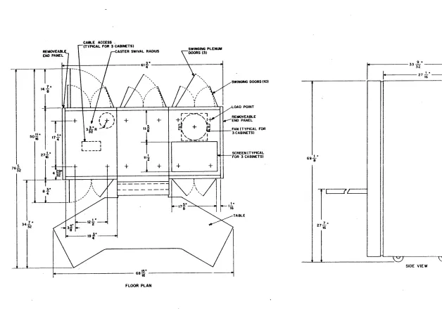Figure 3 Basic PDP-7 Installation Dimensions 