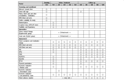 Fig. 2 Timepoints of each assessment index