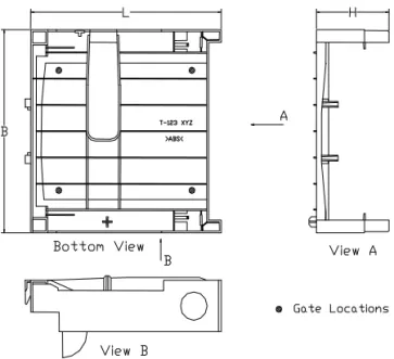 Figure 3: Placement of Four Cavities in a Mold base