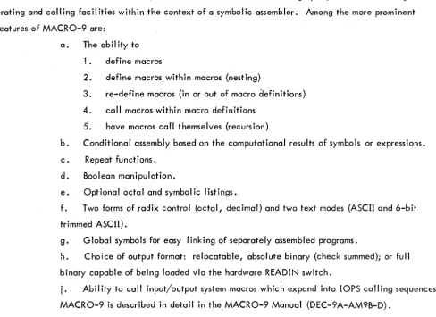 table is generated for use in on-line debugging with DDT -9. 