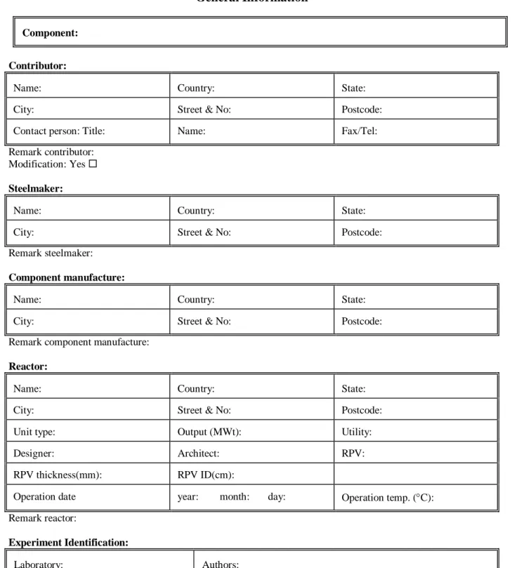 Table 3 Sample Data Acquisition Sheet 
