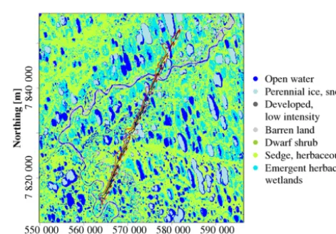 Figure 10. Wavelet cross scalogram of the CH4 ﬂux equivalent to a time (x-axis) frequency (y-axis) resolved version of EC