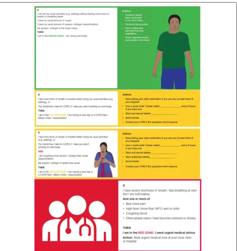 Fig. 3 Chronic obstructive pulmonary disease (COPD) self-management Action Plan. Action plans will be distributed to the intervention arm oftrial in addition to medication rescue packs