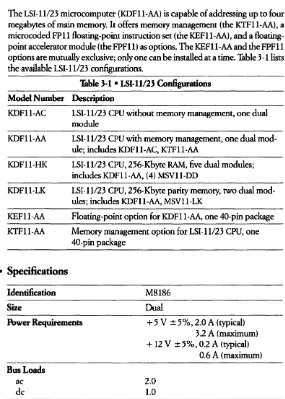 Table 3-1 • LSI-11l23 Configurations 