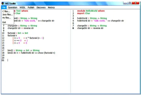 Figure 8. The main interface of our WS toolkit. 