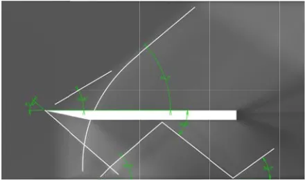 Fig. 19.. Shock wave sttructure in the CCFD results.