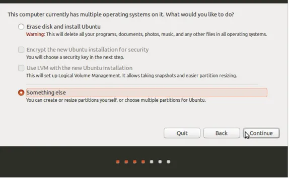 Figure 3.3 third step in Ubuntu installation 