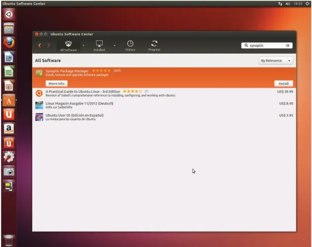 Figure 3.7 Installing Synaptic package manager. 