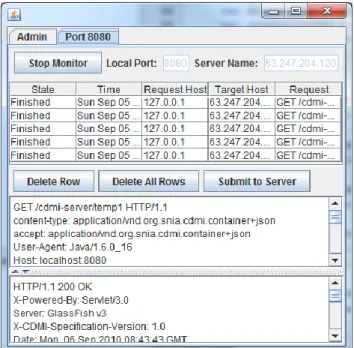 Figure 3 - Using tcpmon to capture traffic