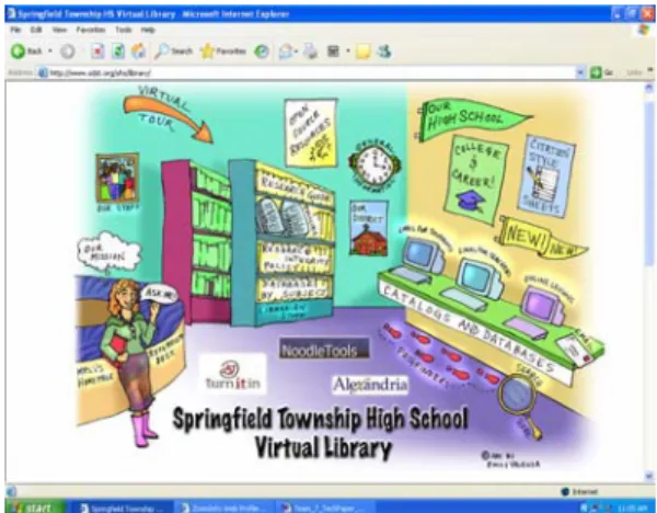 Figure 2. University Laboratory High school Library  homepage [5]. 