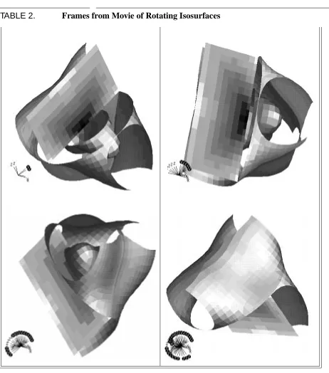 TABLE 2.Frames from Movie of Rotating Isosurfaces