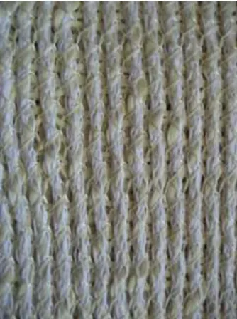 Fig. 3. A sample of textile structure and material  investigated in FLY-BAG Project 