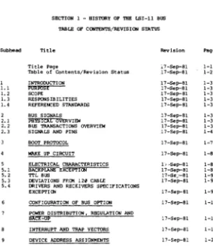 TABLE or CCMrENTS/REVISIctI STATUS 