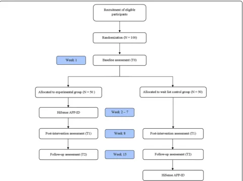 Fig. 1 Timeline of the randomized controlled trial. This procedure will be followed separately for the two groups (parents/relatives and professional caregivers)