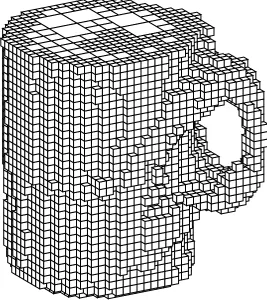 Figure 8: Octree model derived from real cup images