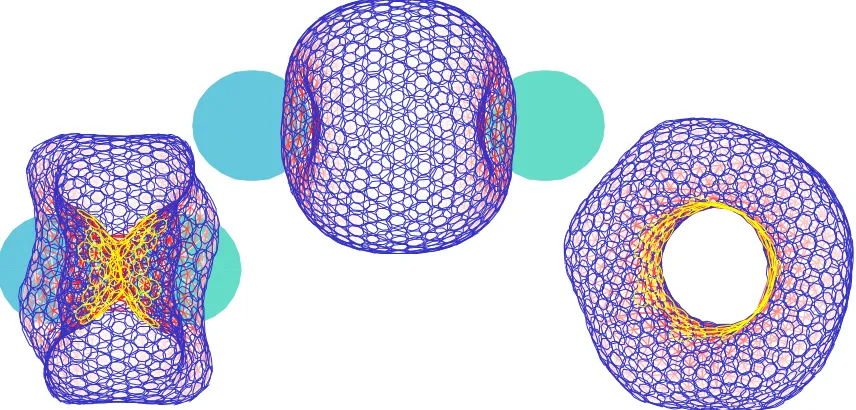 Figure 13: Forming a complex object. The initial surface is deformed upwards and then