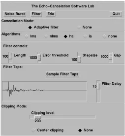 Figure 2: The “Echo-Cancelation Software Lab”
