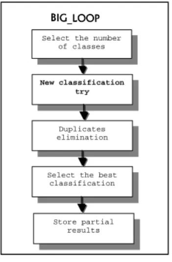 Fig. 1. Scheme of the sequential AutoClass algorithm.