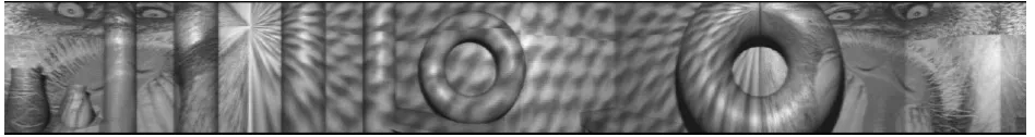 Figure 10: Panorama of synthetic room corresponding to an erroneous focal length, but using asimple weighted compositing technique.