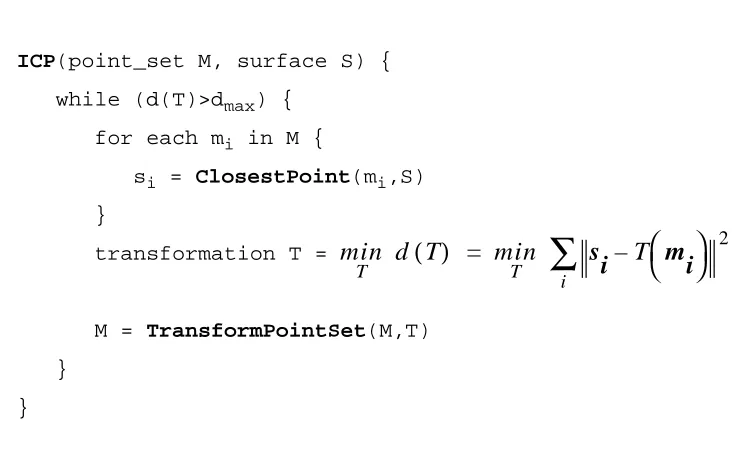 Figure 4: Pseudo-code of traditional ICP algorithm.