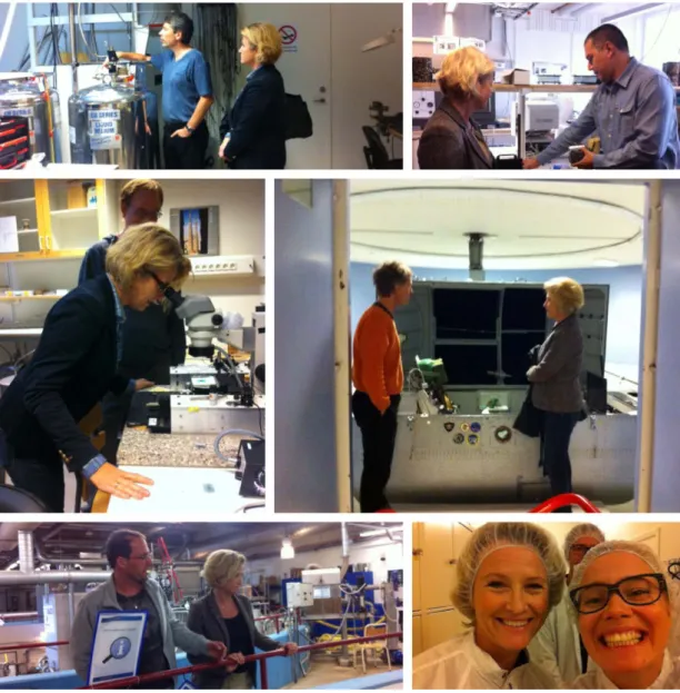 Figure 2. Collection of images from laboratory environment visits.  