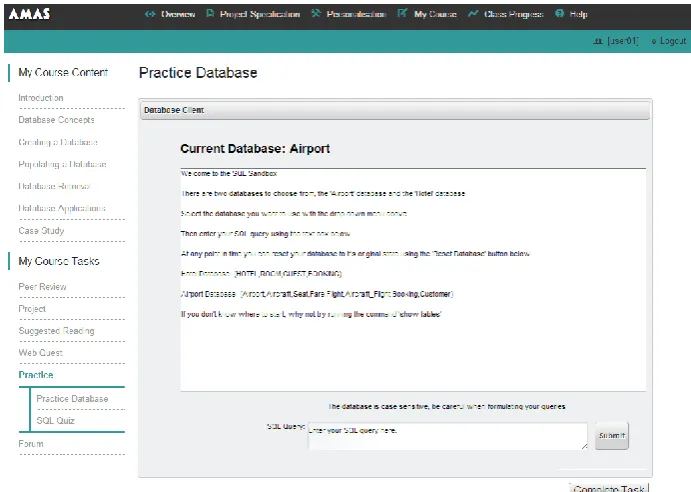 Fig. 10. Personalised Learning Portal for services 