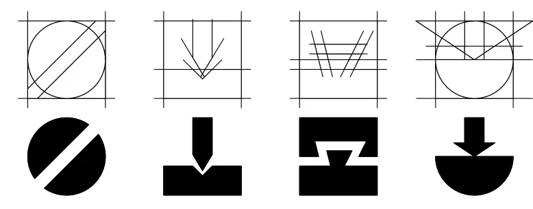 Figure 2: Graphic design by space division (B. Munari in [1]).
