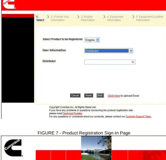 FIGURE 6:  Product Registration Excel Upload - Batch Entry 