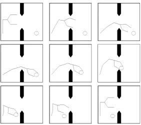 Figure 10: A pick and place operation using a two-ﬁngered 10-DOF robot