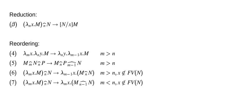 Figure 3. Reduction rules for numerical selective�-calculus