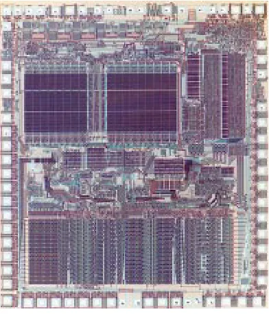 Figure 3: In this popular 68000 micro-processor, the area of the actual Cpu is less than1/200-th of the whole