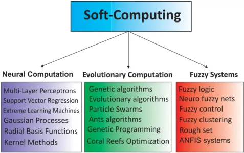 Figure 1.2: Soft-Computing sub-branches, including Neural Computation and Learning Systems, Evolutionary Computation and Fuzzy Systems.