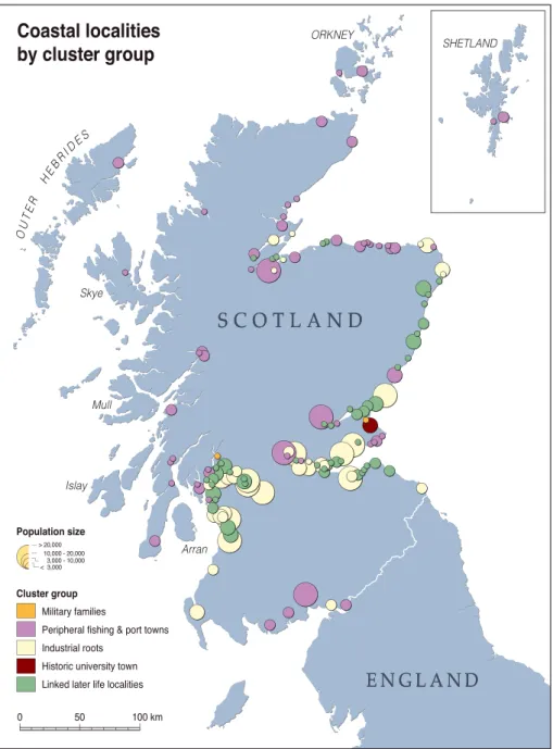 FIGURE 2 Map of Scottish coastal typology by Level 1 cluster groups