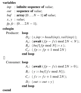 Figure 2: Another simple producer/consumer program.