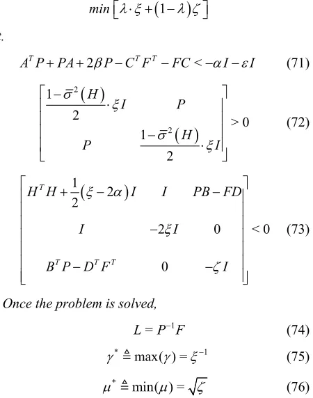 Figure 1, shows the true and estimated values of states. The actual states are shown along with the estimates ob-tained using Raghavan's [2] and Aboky's [5] methods and      our proposed LMI optimization method