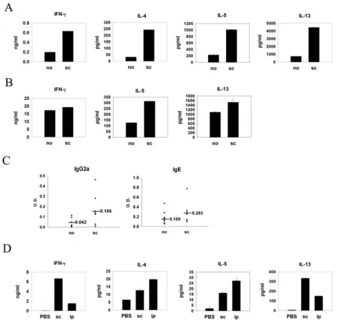 Figure 2protein antigen(no, sc) or PBS (PBS) on day 1–5. On day 11, draining LNs were obtained (A)