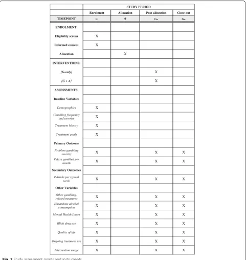 Fig. 2 Study assessment points and instruments