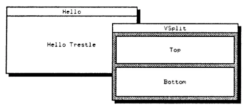 Figure 1: The first example program creates a window that displaysthe text into two with an adjustable dividing bar