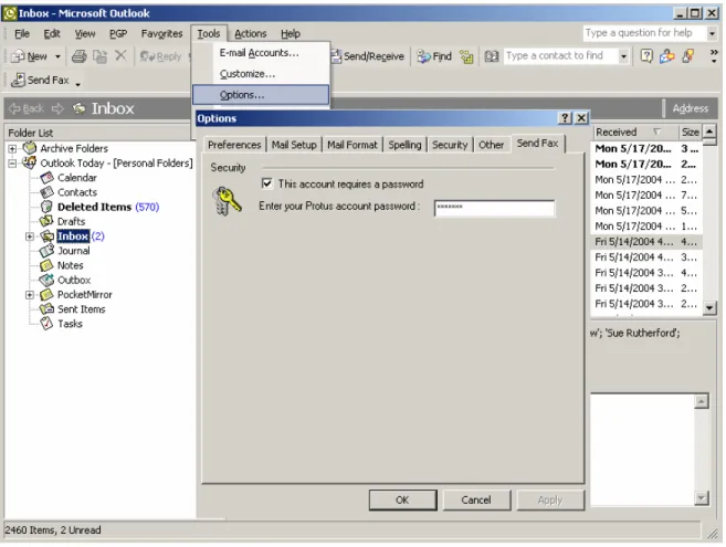 Figure 2 - Setup Options