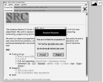 Figure 2: Inviting another user to join an existing session.