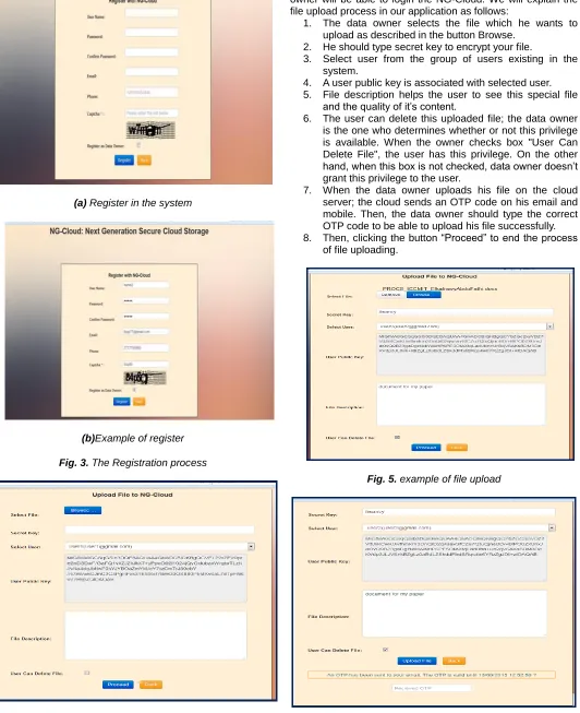Fig. 3.  The Registration process  