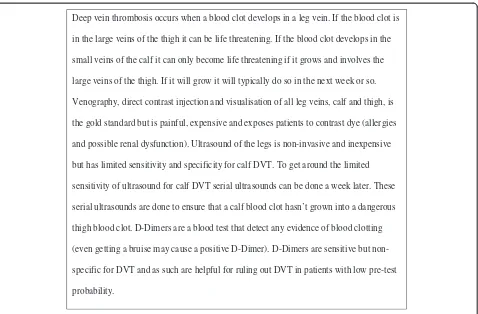 Figure 1 Primer on venous thrombosis.