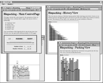 Fig. 3. A user interacting with the chapter on binpacking in an “electronic textbook”.