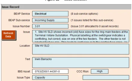 Figure 12  Issue selection 