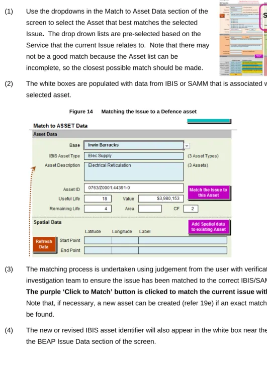 Figure 14  Matching the Issue to a Defence asset 