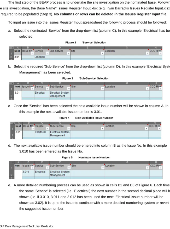 Figure 2  ‘Service’ Selection 