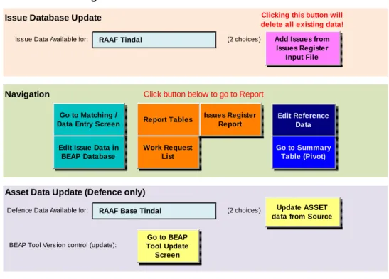 Figure 8  Start screen for the BEAP Data Tool 