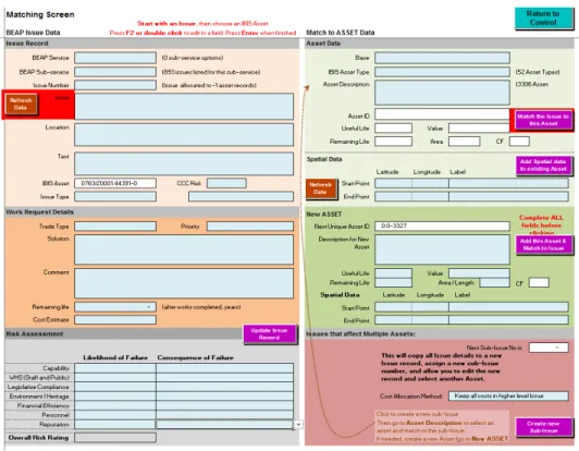 Figure 11  BEAP Matching Screen 
