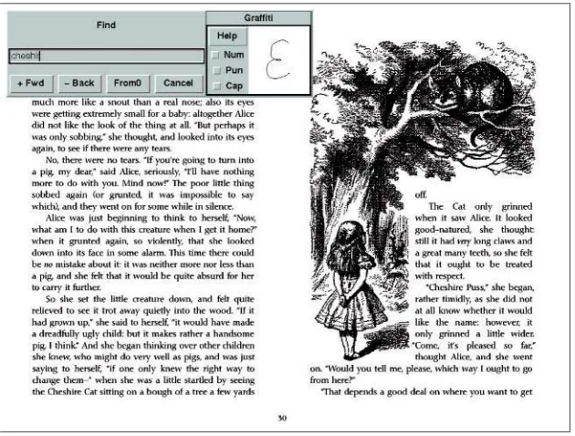 Figure 8: Pen input integrated with Find dialog box.