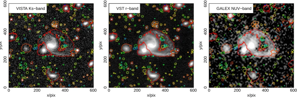 Figure 10. Schematic view of the ProFound segments deﬁned using a common WCS system. In this case we use the WCS scheme fromthe VST r-band image as seen in Figure 8